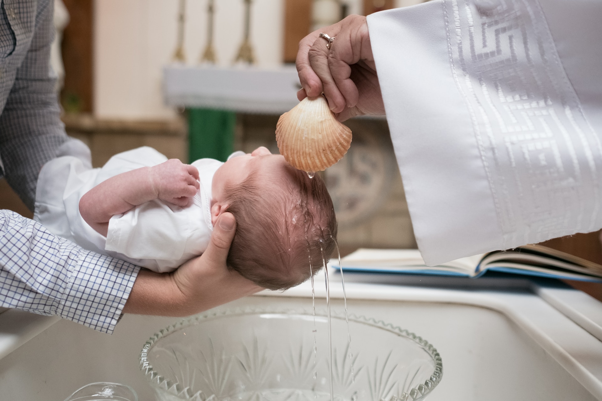 Baptizing an infant